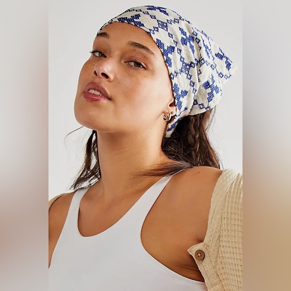 New🌟 CURRIED MYRRH 
Inge Hair Scarf - Nala Blue
